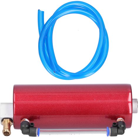Kit de réservoir de récupération d'huile universel avec support de tuyau d'huile, colliers de serrage, vis et écrous de connexion, rouge