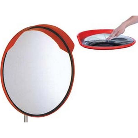 1PZ SPECCHIO STRADALE PARABOLICO INFRANGIBILE IN POLICARBONATO - cm.80