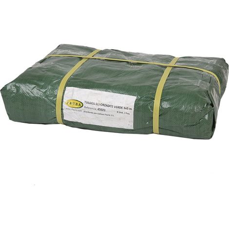 Lona de protección Verde Lona Cubierta impermeable Polietileno Reforzado - Verde Varias Medidas 3x2 m. - (1/4)
