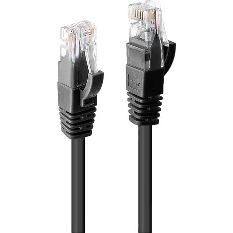 LINDY 48084 RJ45 Netzwerkkabel, Patchkabel CAT 6 U/UTP 20.00 m Schwarz  1 St.