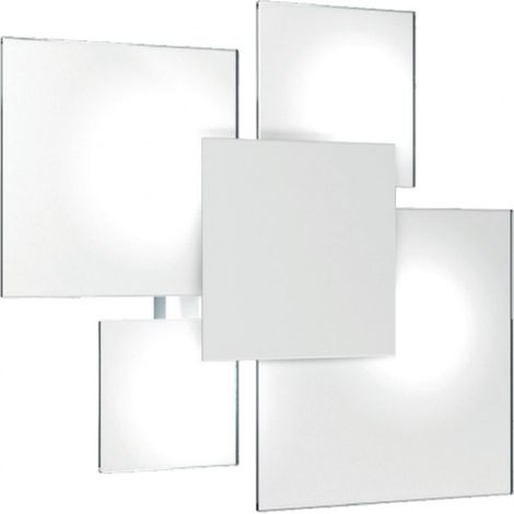 Plafoniera moderna top light upgrade 1148 90 e27 led vetro lampada parete soffitto, colore bianco