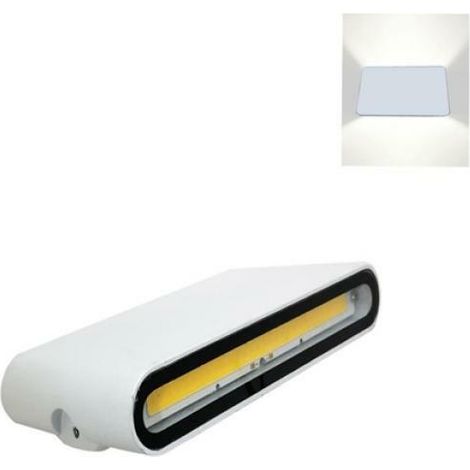 Lampada led doppio luce 12w bianco applique da esterno da parete 230v led cob 6400k (1/2)