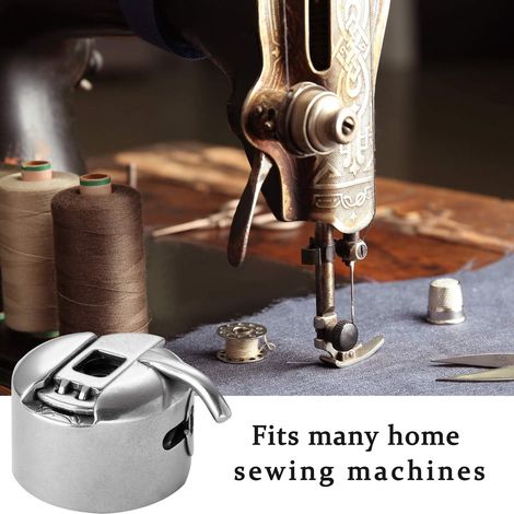 Set di 4 porta-spoline per macchine da cucire - Porta-spoline in acciaio inox - Accessori per macchine da cucire - Porta-spolina - Facile installazione - Per macchine da cucire a pedale (uso domestico (1/5)