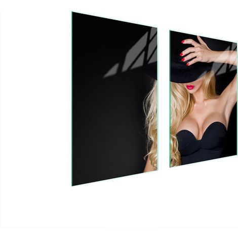 Assiette de protection en verre pour la cuisine 65x52 femme (1/5)