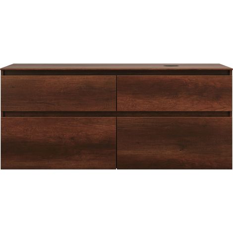 burgbad Lin20 mueble bajo para lavabo con consola, recorte para (1/2)