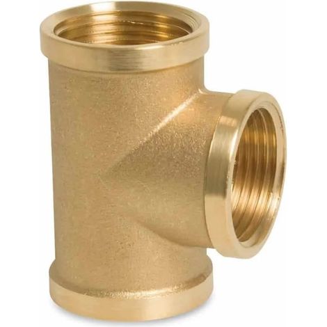 Té en Laiton 3/4 Pouce - Raccord Fileté Intérieur pour Plomberie (1/3)