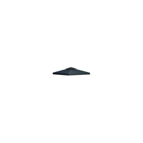 Toit de remplacement pour tonnelle métallique 3x3m, tonnelle de jardin, tente de réception, tente de jardin, en polyester gris anthracite (1/5)