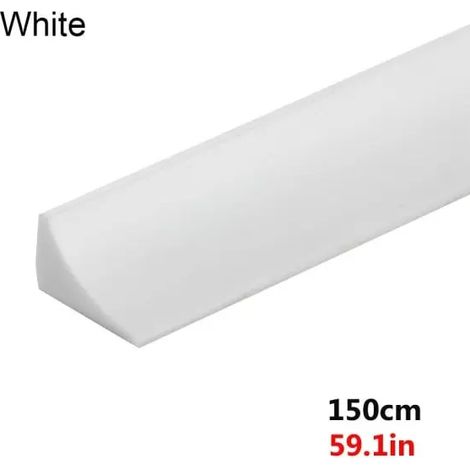 Bandes d'étanchéité et produits d'imprégnationJoint d'étanchéité pour sols et douches, en silicone souple avec ruban auto-adhésif, blanc, 150 cm (hauteur 12 mm, largeur 20 mm) (1/5)