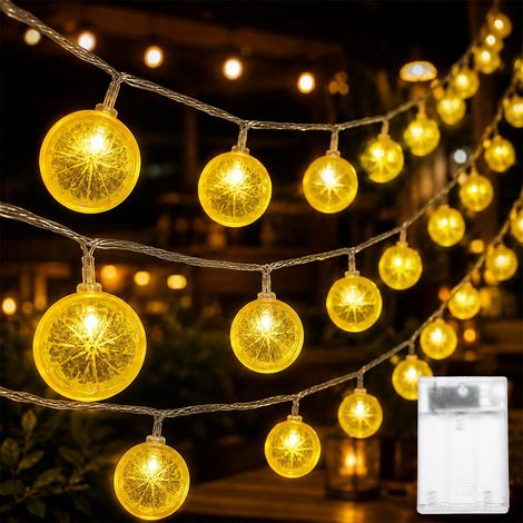 Guirlande lumineuse citron - 3 m - 20 LED - Guirlande lumineuse citron vert - Lumière décorative pour terrasse, salon, bar, fête, mariage, jardin, décoration de Noël, intérieur et extérieur (1/5)