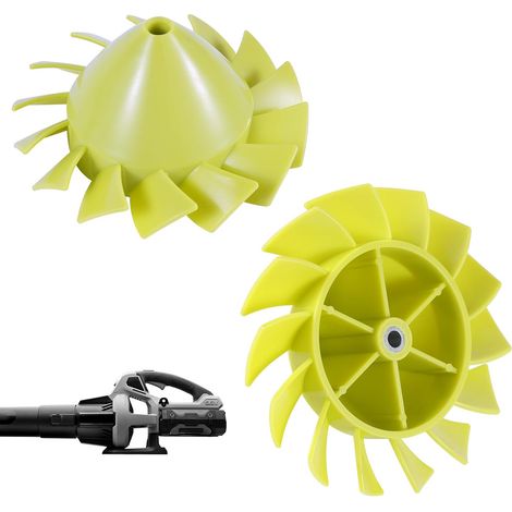 2pcs Pale de Ventilateur Souffleur pour Ryobi, Pale de Ventilateur de Souffleur de Feuilles pour Le Remplacement de Ventilateur de Souffleur pour Ryobi 529437003 529437004 529437001 (1/5)