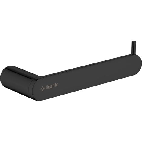Portarrollos de papel deante Round negro acero inoxidable