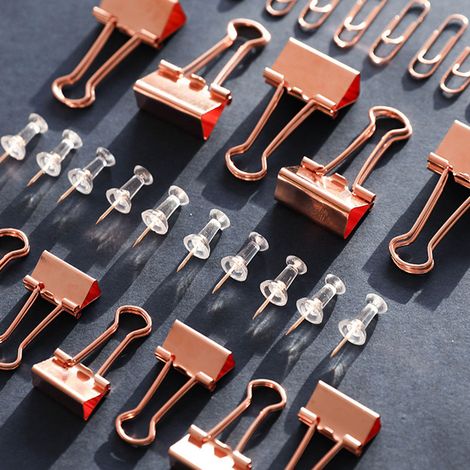Metallklammern, große Binderclips, Kombinationsset für Bürobindebedarf (1/5)
