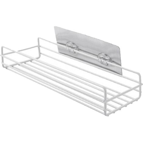 Étagère de douche murale simple, sans perçage, panier suspendu pour WC, support de lavabo, étagère en fer blanc pour salle de bain (1/5)