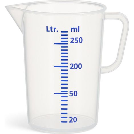 verre doseur 250 ml verre doseur plastique bécher doseur récipient gradué cuisine laboratoire (1/5)