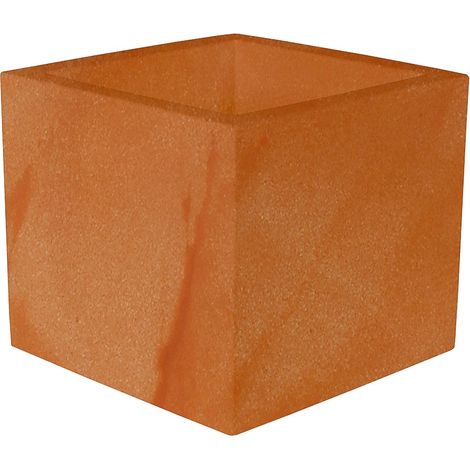 Jardinière carrée 40x40x36 cm – Résistante aux intempéries – Polyéthylène – Volume de plantation 28 litres – Terracotta (1/5)