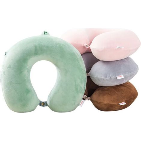 Oreiller de soutien cervical en mousse à mémoire de forme, oreiller de repos pour le sommeil (gris) (1/2)