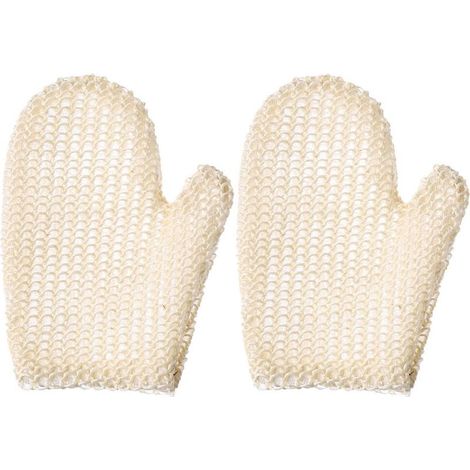 Lot de 2 gants exfoliants en nid d'abeille pour le corps et la douche (1/5)