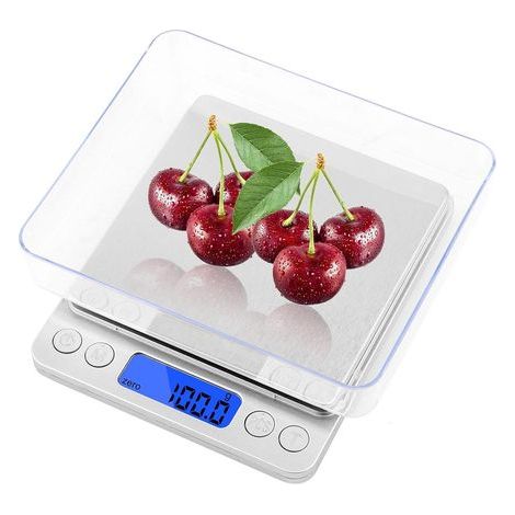 Balance de Haute Précision LCD 3000g/0.1g,Numérique Balance de Cuisine, Balance Électronique Plateaux (1/5)