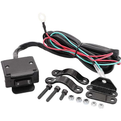 Interrupteur à bascule pour treuil VTT 12 V 2025 avec kit de câble de commande au guidon, compatible avec VTT/UTV (1/5)