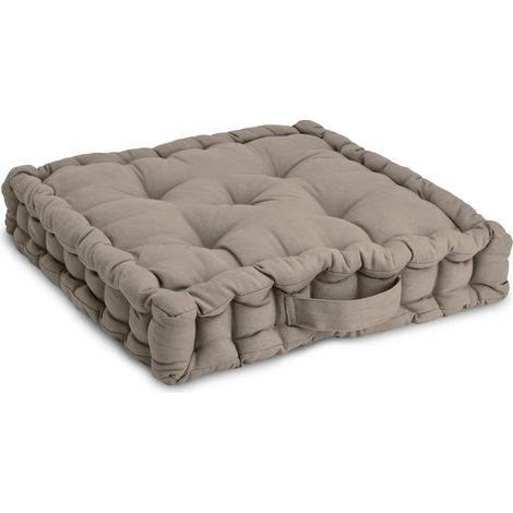 Bodenkissen Sitzkissen Mila, 50x50cm, Taupe