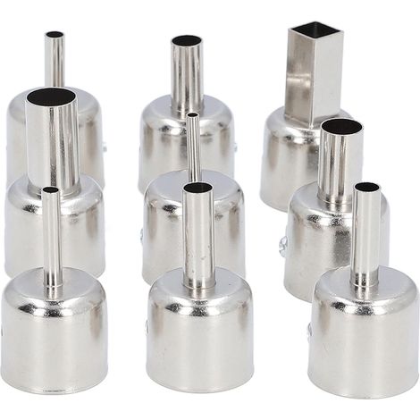 Kit 9 buses pour pistolet à air chaud, buses de rechange 3 à 12 mm en acier inoxydable pour soudage à l'air chaud (1/5)