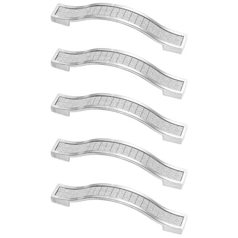 Pièces Poignée de Meuble Minimaliste en Alliage Argenté, Résistante la Rouille Design Européen Élégant, pour Tiroirs et Armoires la Maison (1/5)