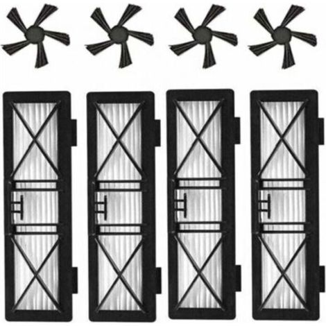 Hochleistungsfilter- und Seitenbürsten-Austauschset für Neato Connected D3, D4, D5, D6, D7, Botvac D75, D80, D80-Serie und Botvac 70e, 75, 80, 85 Robotics