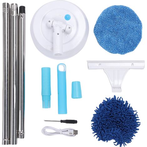 Ortviai Brosse de Nettoyage Électrique Sans Fil Rechargeable pour Sol, Carrelage, Vitre et Plafond – Rotation Automatique