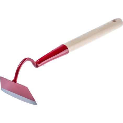 Houe de jardin, acier forgé, longueur de 35 cm, idéale pour les parterres de fleurs, le desserrage du sol, élimination efficace des mauvaises herbes (1/5)
