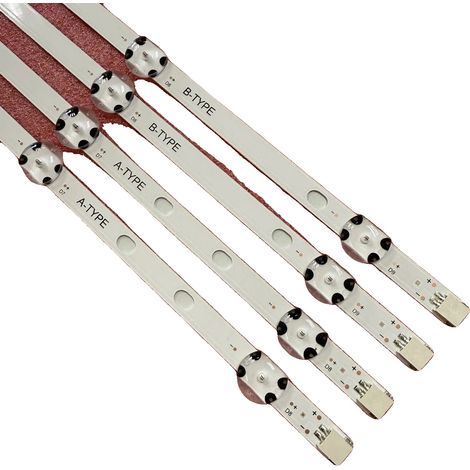 Tira de LED, 4 piezas/juego, 817 mm de longitud, regulable, aluminio, fuente de luz: bombillas LED (1/5)