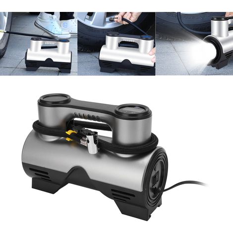12V Tragbare elektrische Autoluftpumpe mit Digitalanzeige und Licht, kleiner Autoreifenfüller, Hochleistungs-Elektroluftpumpe (1/5)
