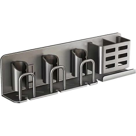 Porte-brosse à dents multifonction, porte-gobelet pour brosse à dents mural, sans perçage, organisateur de salle de bain, rangement de salle de bain B (1/5)