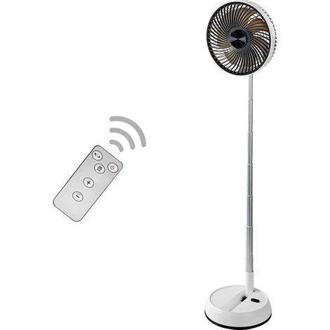 Mini ventilateur, Télescopique et pliable Charge USB, Chambre d'étudiant bureau, Blanc (1/5)