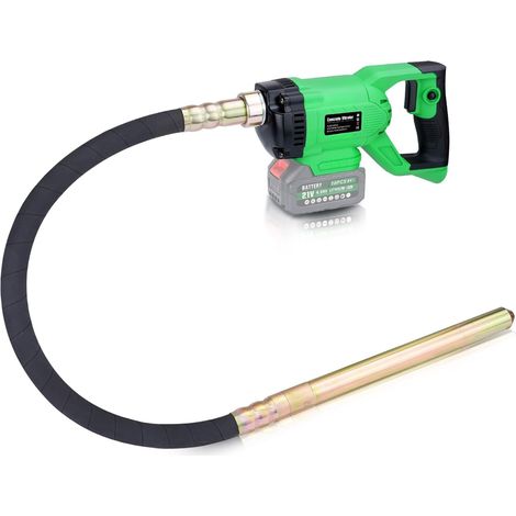 Vibreur Beton sans Fil 850W 1.5M Aiguille Vibrante Compatible avec batterie Makita 18V (Sans batterie) Pour Beton 6000 U/min est de 35 mm Vibration à Ciment Portable pour Mélanger le Béton