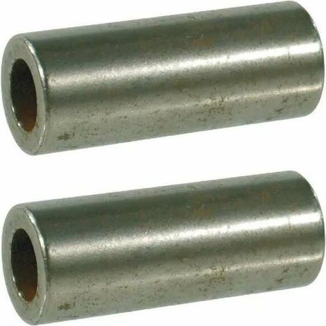– Douille d'axe pour roues fixes et oscillantes 20mm – Longueur 51mm – Accessoire motoculture tondeuse tracteur – Pack de 2