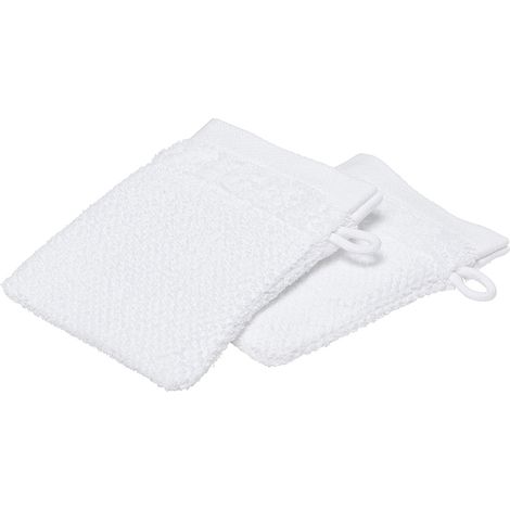 Lot de 2 gants ORGANIC 100% coton bio 450 g/m² 16x21 Blanc Craie (1/3)