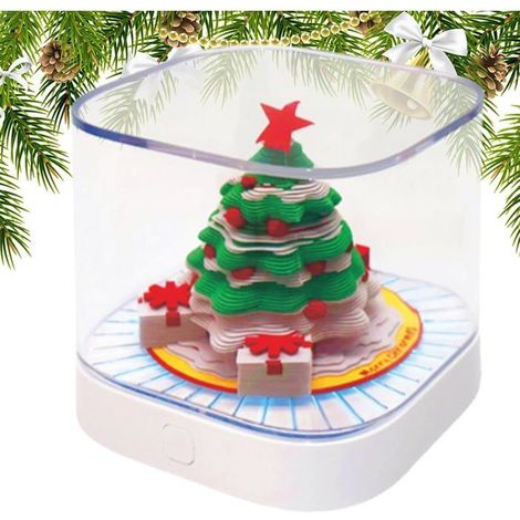 Calendrier horloge 3D de Noël - MICH - Arbre de Noël 3D - Lumières réglables - Carton artistique robuste (1/5)