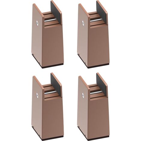 Lot de 4 rehausseurs de meubles pratiques de 5,1 cm de hauteur réglables pour petit espace pour un usage quotidien (1/5)