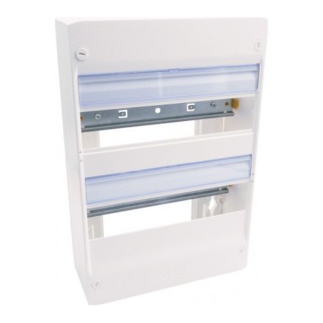 Legrand – Coffret Drivia 13 modules IP30 IK05 blanc 2 rangées – Installation en saillie – Résistance 750°C – SKU 401212