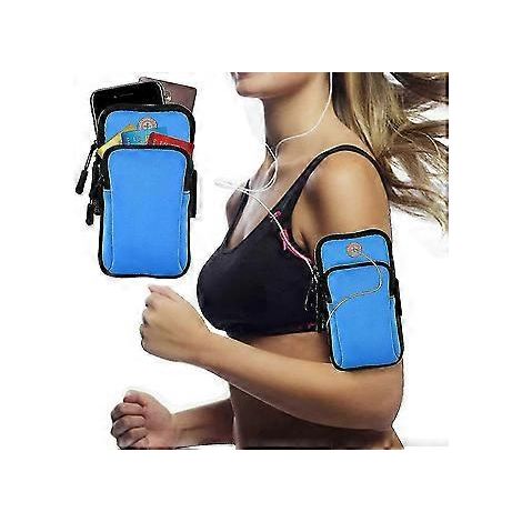 Universelles Laufarmband, Arm-Handyhalterung, Sportarmband (Blau)