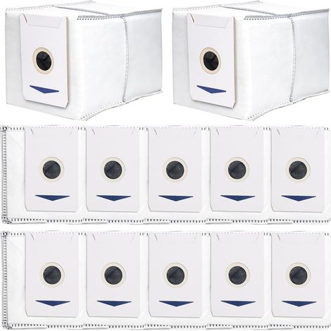 12 Stück Staubsaugerbeutel für Ecovacs T30 Pro/T30 Max, Ecovacs T30 Pro Omni Saugroboter, Staubbeutel Ersatz Beutel Zubehörset, 3L großer Kapazität (1/5)