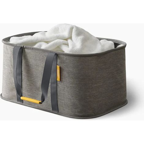 Cesto de ropa sucia plegable, Duo, modelo Collapsible Laundry Basket 35L, ideal para lavandería y baño, diseño compacto, asas ergonómicas, fácil de guardar y limpiar. (1/4)