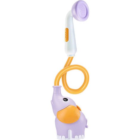 Jouet de bain pour enfants : pompe à eau éléphant avec bec verseur et pommeau de douche pour le bain et la piscine des bébés (1/4)