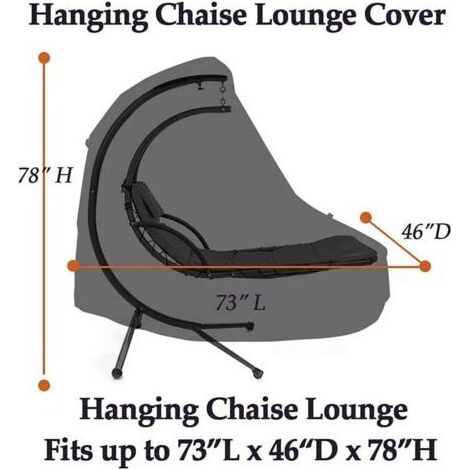 0-Housse de Chaise Longue Suspendue-Double Couche en polyuréthane 420D-Super imperméable et résistant à la poussière-Housse de chaise à bascule de loisirs suspendue en plein air (1/4)