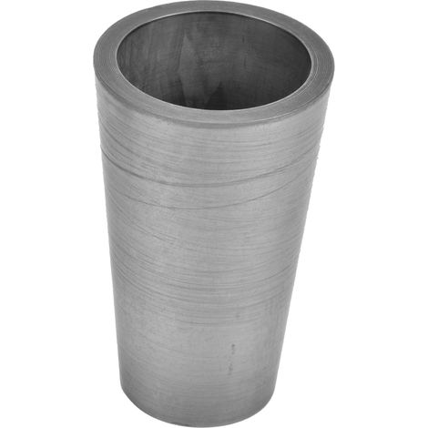 Creuset en graphite, outil pour la fusion et le mélange de métal en fusion pour l'analyse expérimentale géologique, 60 mm de diamètre x 105 mm de hauteur, avec un couvercle. (1/4)