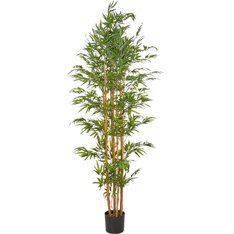 Planta artificial en maceta para interior decoración de plástico 220 cm con maceta negra Bamboo