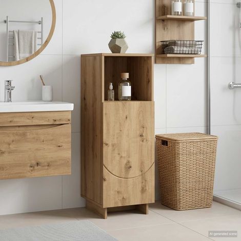 vidaXL Mobile bagno Rovere Artigianale 36,5 x 38 x 95 cm (1/5)