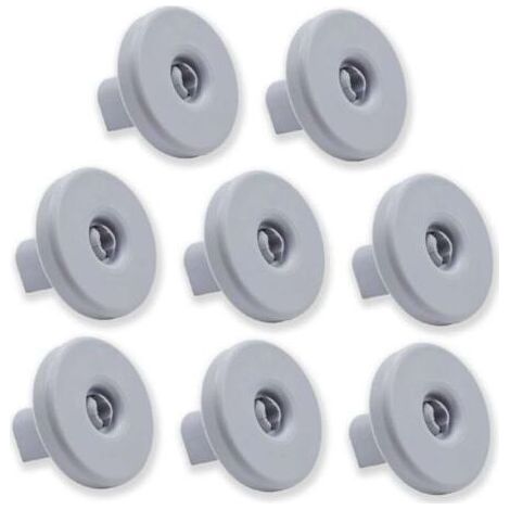 Lot de 8 roulettes pour panier inférieur pour lave-vaisselle Compatible avec Zanussi, Rex, Electrolux, AEG et modèles (1/4)