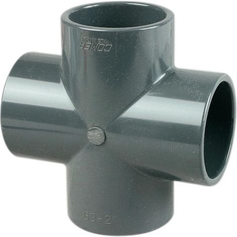 Croix ø 50 mm pression PN16 a coller, raccord pvc - jardiboutique