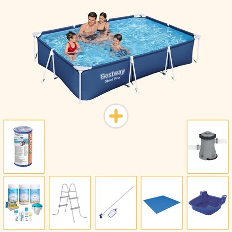 Bestway Bestway Steel Pro Rectangulaire - 300x201x66 cm - 8-pièces  S22084 (1/4)